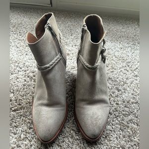 Frye Gray Suede Short Boots